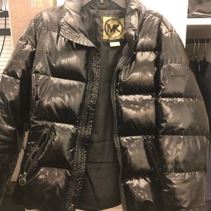 Michael Kors Black Shiny Puffer Jacket 